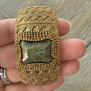 Gold Bracelet with Stone Accent